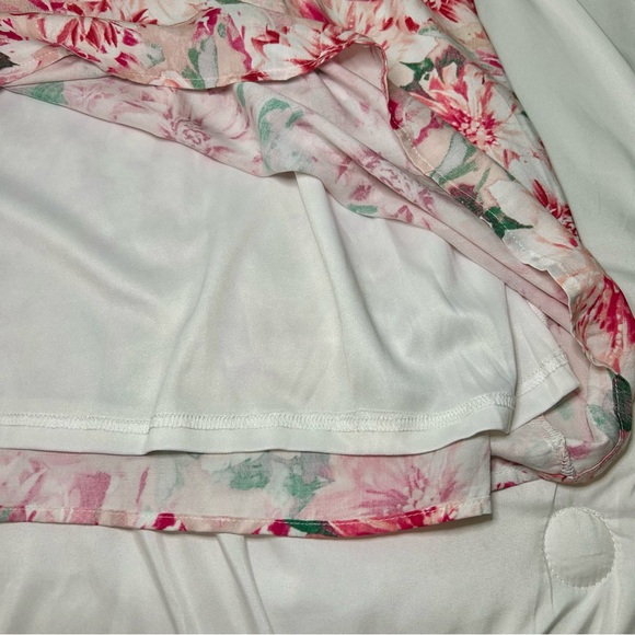 Andree by Unit Pink Floral Ruffle Sleeve Babydoll Dress Size 2X - Picture 14 of 16